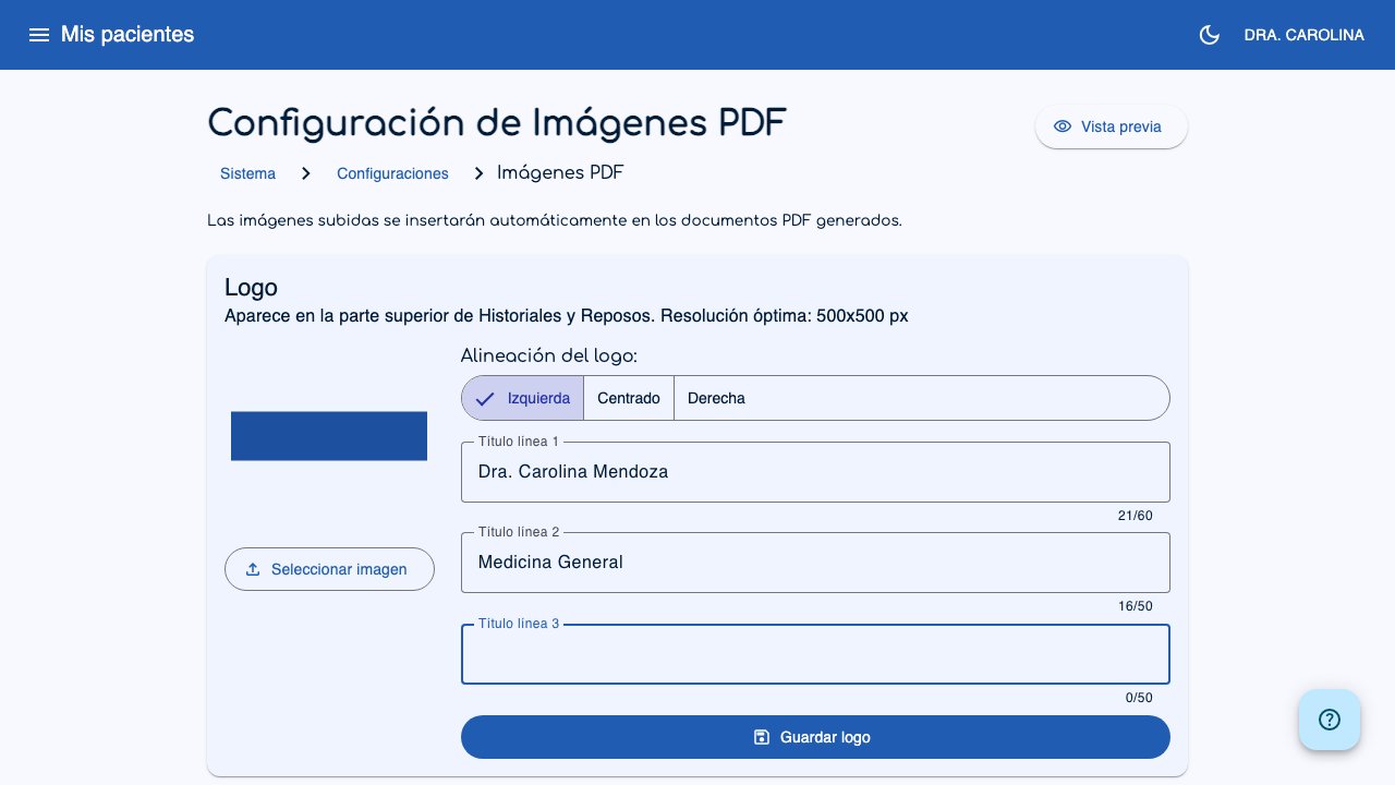 Configuração de imagens PDF